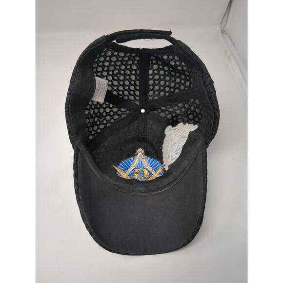 Freemason Mesh Vented Baseball Cap Hat Golden Standard‎ Masonic Symbol Vintage - Picture 5 of 6